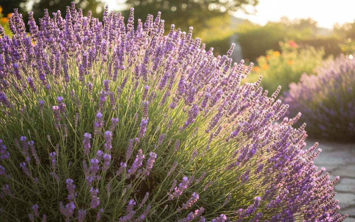 1. Ce este lavanda (tufa de lavanda inflorita, flori mov, gradina mediteraneana)
