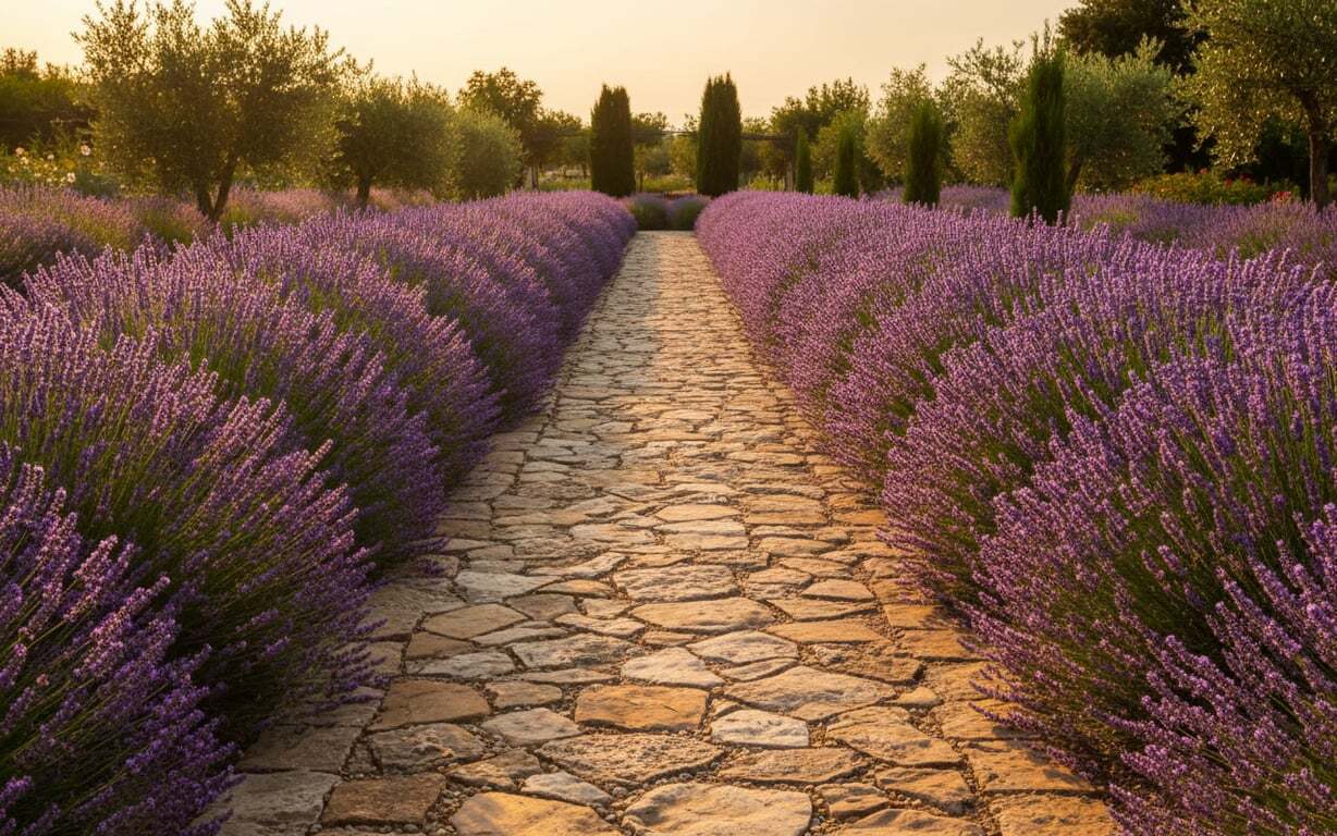 8. Cum integrezi lavanda (alee cu lavanda, peisaj idilic, ora de aur in gradina)